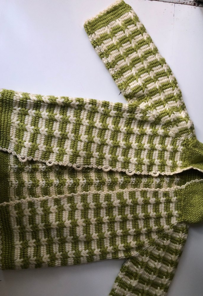 Yeşil Bohem Örgü  Hırkası - Görsel 3