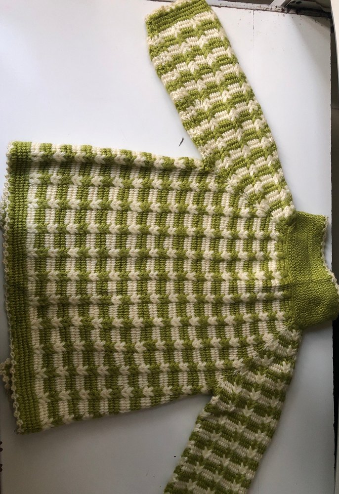 Yeşil Bohem Örgü  Hırkası - Görsel 5