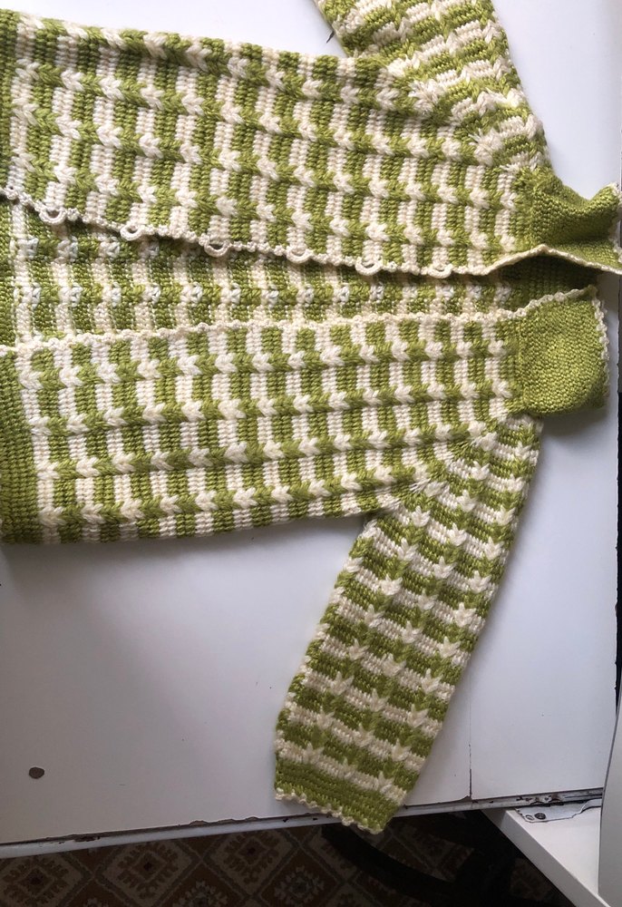 Yeşil Bohem Örgü  Hırkası - Görsel 2