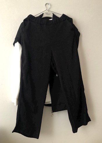 Trendy Parisian Tarzı Kolsuz Örgü Siyah Yelek - Görsel 3