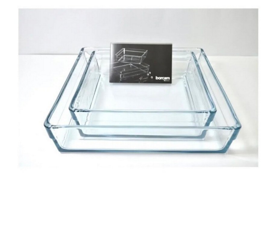 Borcam Cam Kare Fırın Kabı Seti - Görsel 2