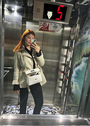 Bej Kemerli Süet Mini Ceket - Görsel 7