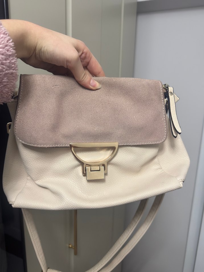 Bej Süet Kapaklı Kadın Çanta - Görsel 3