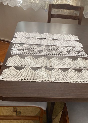 El Yapımı Dantel Şeritler.çapa ipi ile örülmüştür.havlu başı