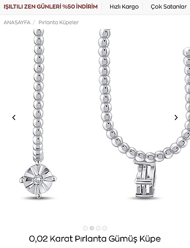 Zen Diamond Zen gümüş pırlantalı küpe