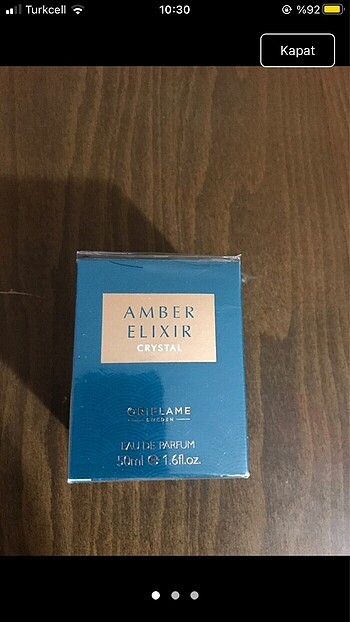 ORİFLAME AMBER ELİXİR CRYSTAL