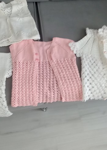 9-12 Ay Beden örgülü el yapımı yelek