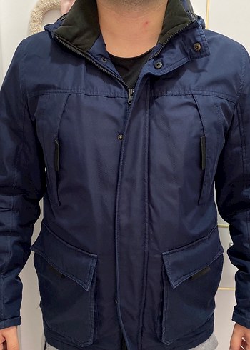 lumberjack Lacivert Kapüşonlu Mont LARGE BEDEN - Görsel 7