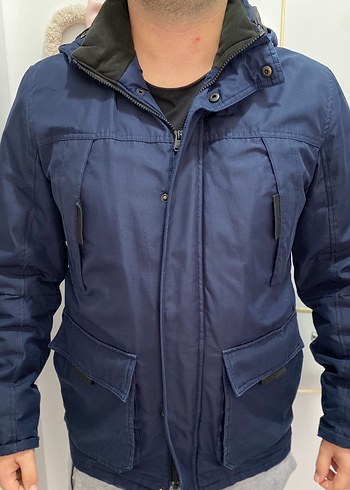 lumberjack Lacivert Kapüşonlu Mont LARGE BEDEN - Görsel 6