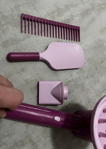 Mor Salon Saç Kurutma Makinesi ve Tarak Seti - Görsel 2