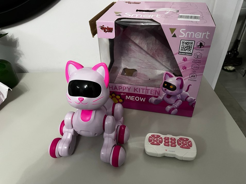 Uzaktan Kumandalı Pembe Akıllı Kedi Oyuncağı - Görsel 2