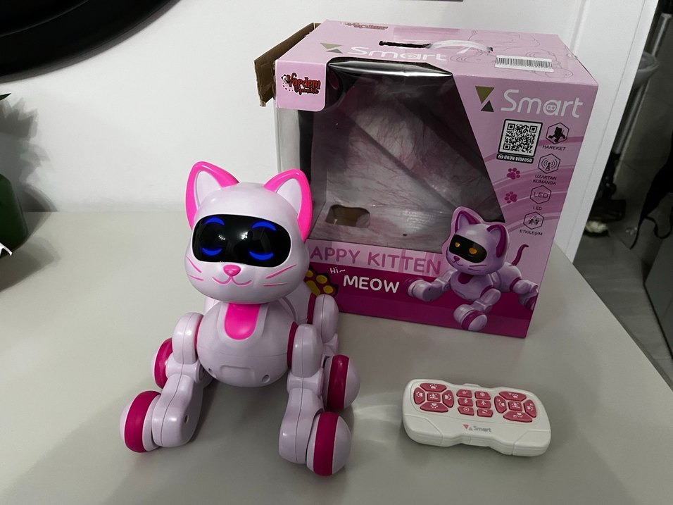 Uzaktan Kumandalı Pembe Akıllı Kedi Oyuncağı - Görsel 3