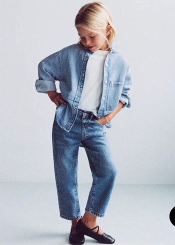 Zara 3-4 Yaş Kot Pantolon 104cm (yeni) - Görsel 4