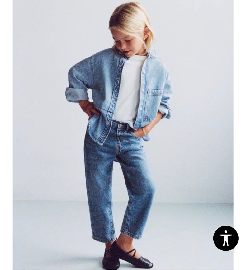 Zara 3-4 Yaş Kot Pantolon 104cm (yeni) - Görsel 4