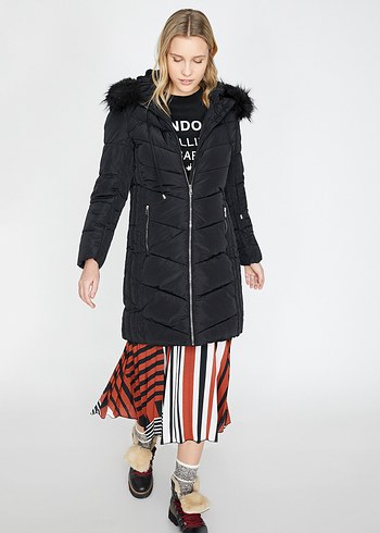 Koton 38 Beden (M) Şişme Uzun Mont - Görsel 7