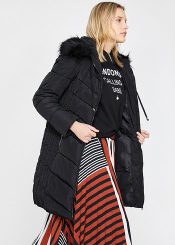 Koton 38 Beden (M) Şişme Uzun Mont - Görsel 3