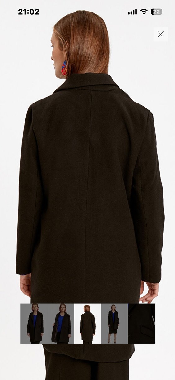 LCW 36 Beden Kaşe Kaban - Görsel 4