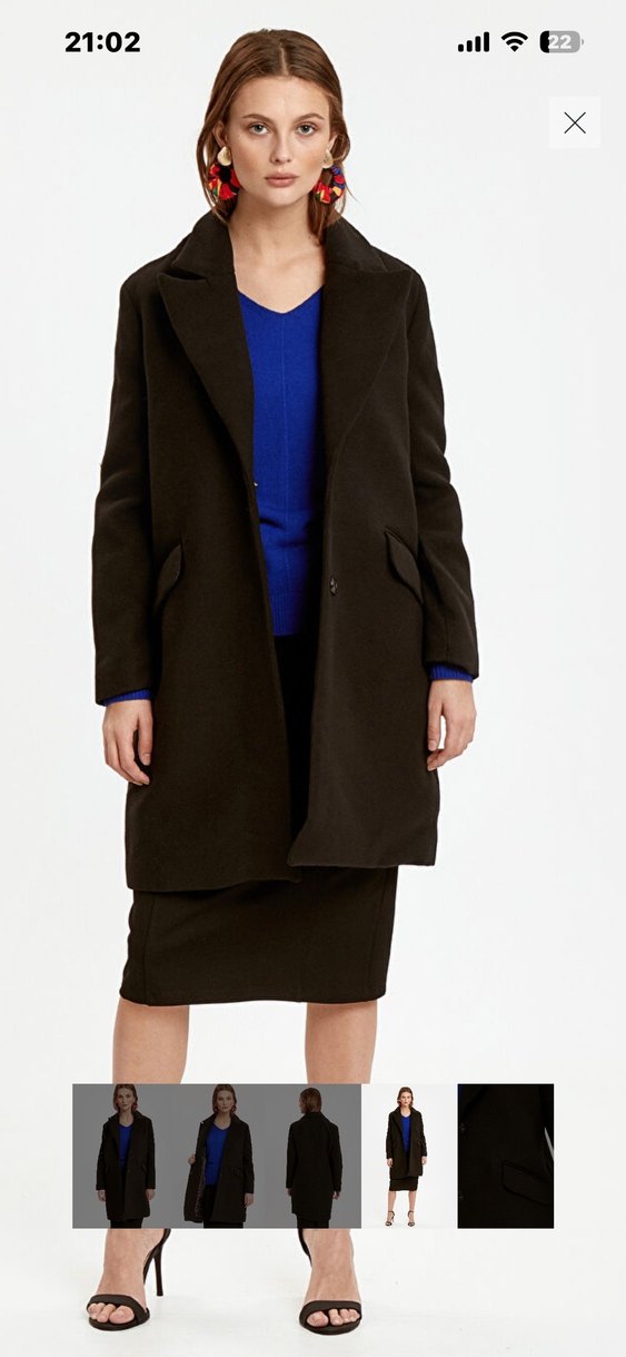 LCW 36 Beden Kaşe Kaban - Görsel 5