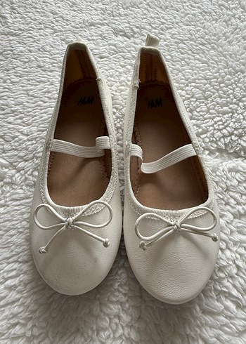 Kız Çocuk Beyaz Modern Klasik Babet hm - Görsel 6