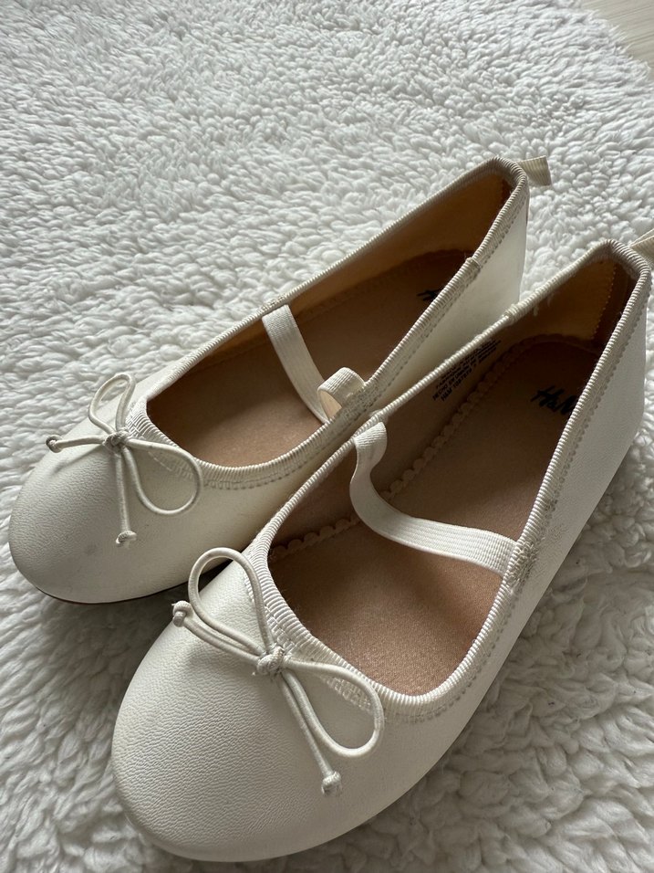 Kız Çocuk Beyaz Modern Klasik Babet hm - Görsel 2