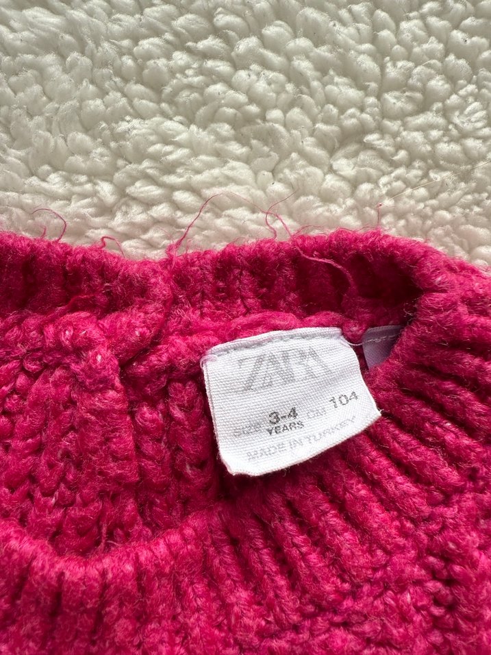 Pembe kız çocuk zara kazak - Görsel 3