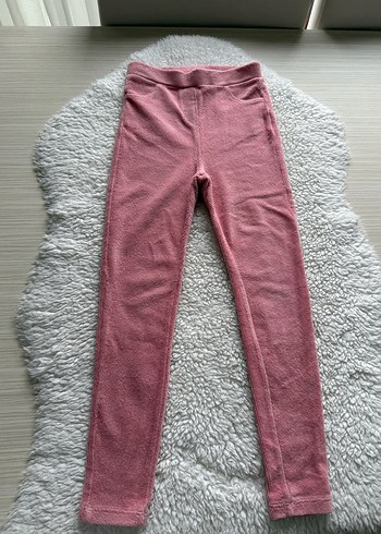 LC Waikiki Kız Çocuk Pembe kadife Tayt pantolon
