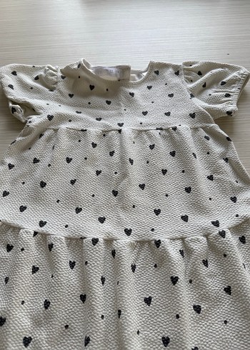 Kız Çocuk Kalp Desenli Elbise - Görsel 2