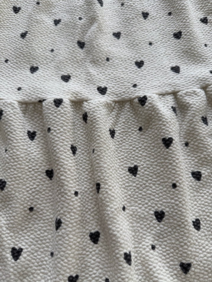 Kız Çocuk Kalp Desenli Elbise - Görsel 3