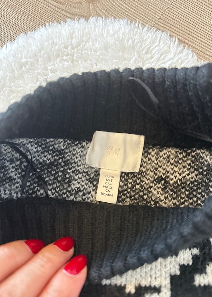 Uzun kazak elbise hm kadın s beden - Görsel 3