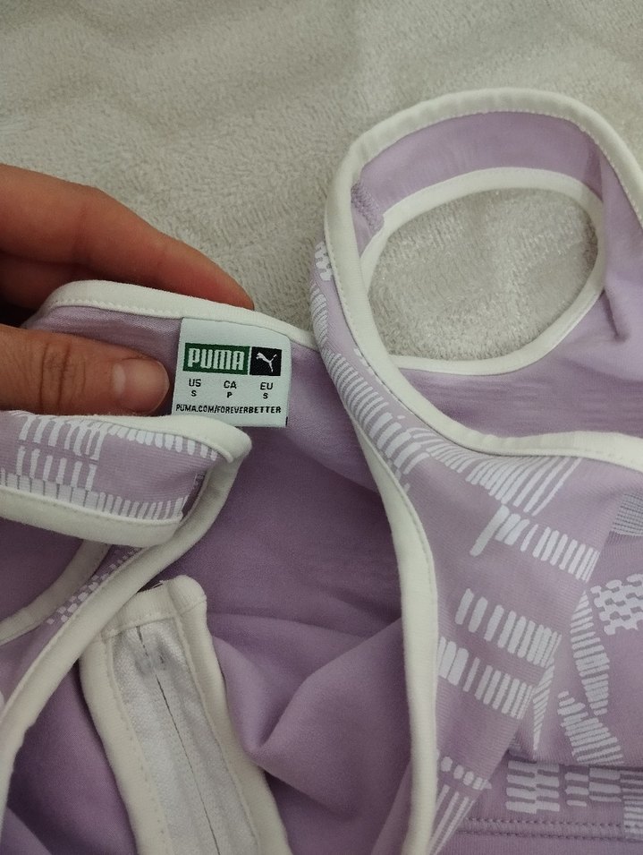 Lila Desenli Puma Spor Sütyeni - Görsel 2