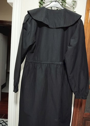 Uzun Siyah Gotik Kadın Elbise - Görsel 3