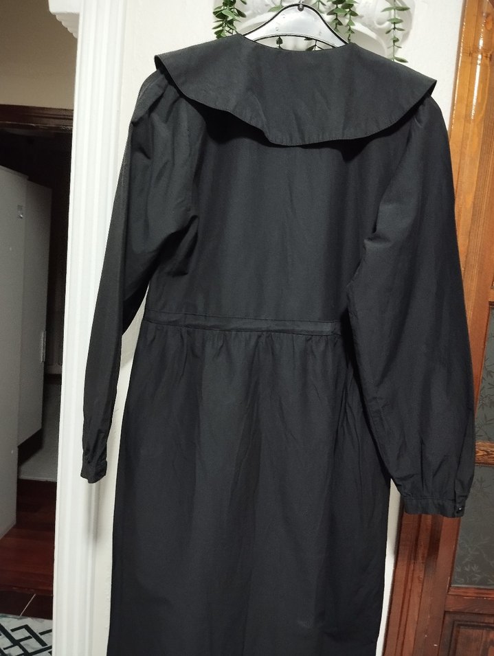 Uzun Siyah Gotik Kadın Elbise - Görsel 3