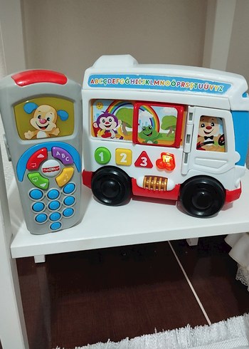 Fisher Price Renkli Eğitici Oyuncak Otobüs ve Kumanda