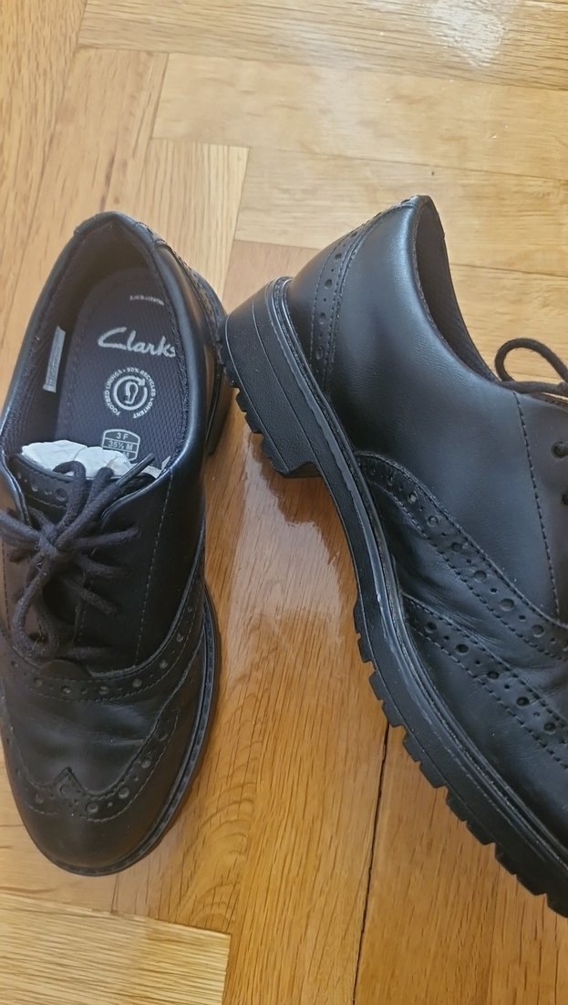 Clarks Siyah %100 Deri Kız Çocuk Özel Ayakkabı - Görsel 4