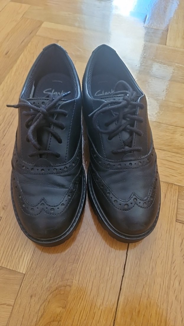 Clarks Siyah %100 Deri Kız Çocuk Özel Ayakkabı - Görsel 2