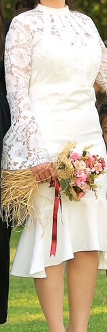 l Beden beyaz Renk Nikah elbisesi