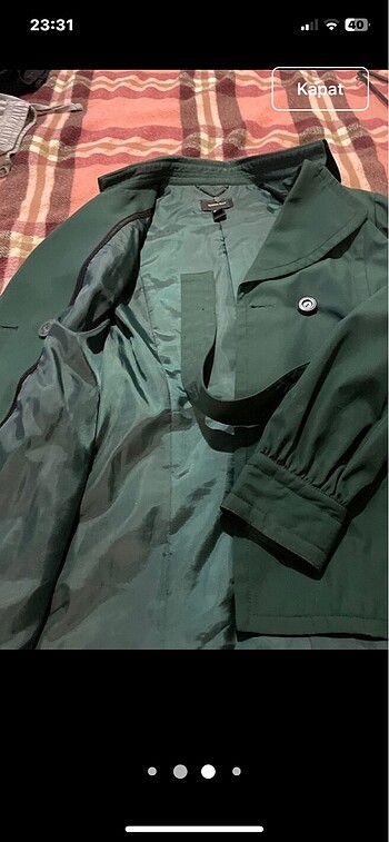 l Beden yeşil Renk MANGO TRENCHCOAT