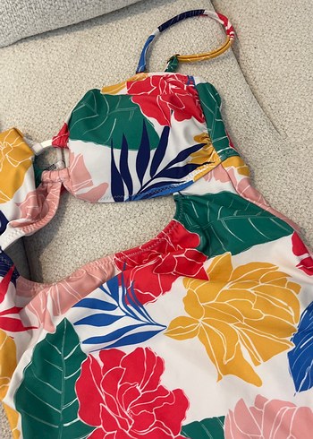 Çiçek Desenli Bohem Kadın Mayo - Görsel 2