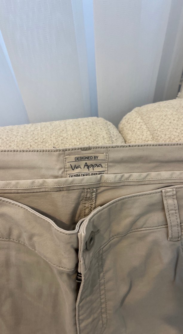 Bej Kadın Keten Kumaş Pantolon - Görsel 3