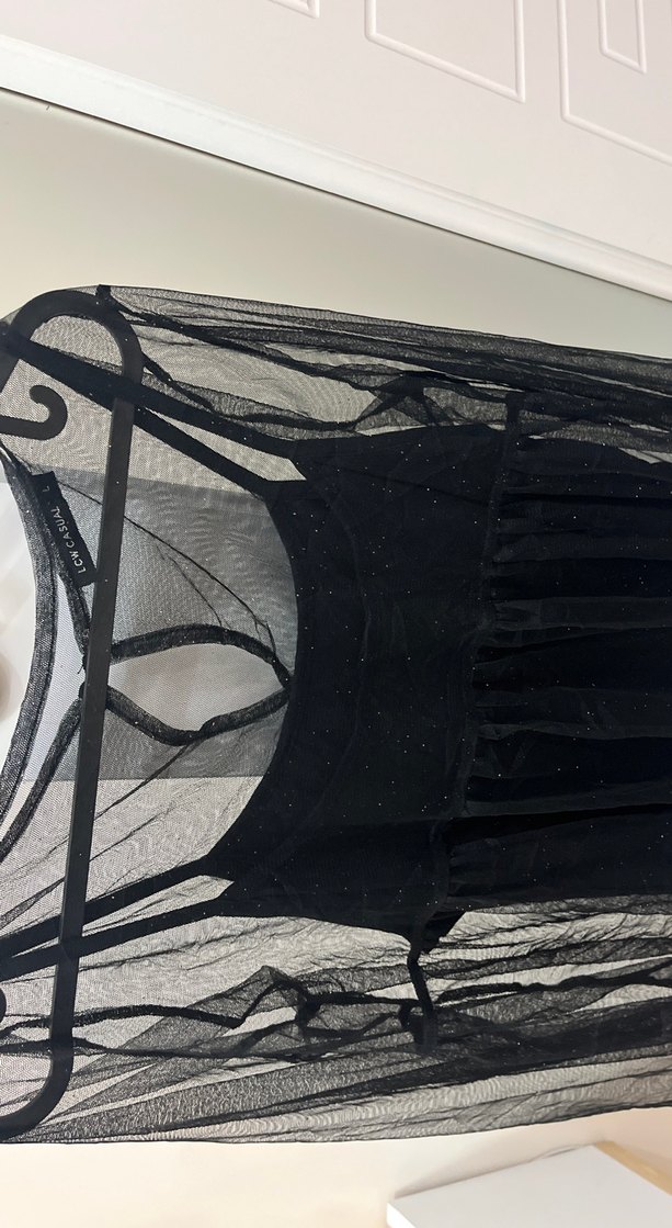 Siyah Transparan Uzun Kollu Strappy Bluz - Görsel 3