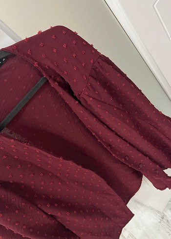 Bordo gömlek - Görsel 2