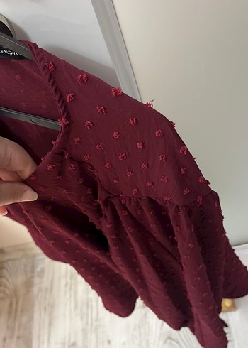 Bordo gömlek - Görsel 3