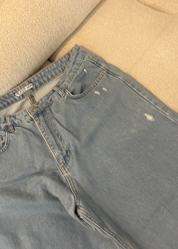 Gri Mavi Rahat Kesim Kadın Denim Jean - Görsel 3