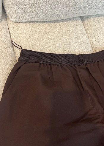 Kadın Kahverengi Rahat Kesim Kumaş Pantolon - Görsel 2