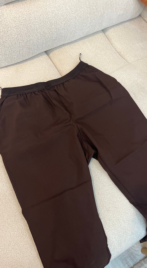 Kadın Kahverengi Rahat Kesim Kumaş Pantolon - Görsel 3