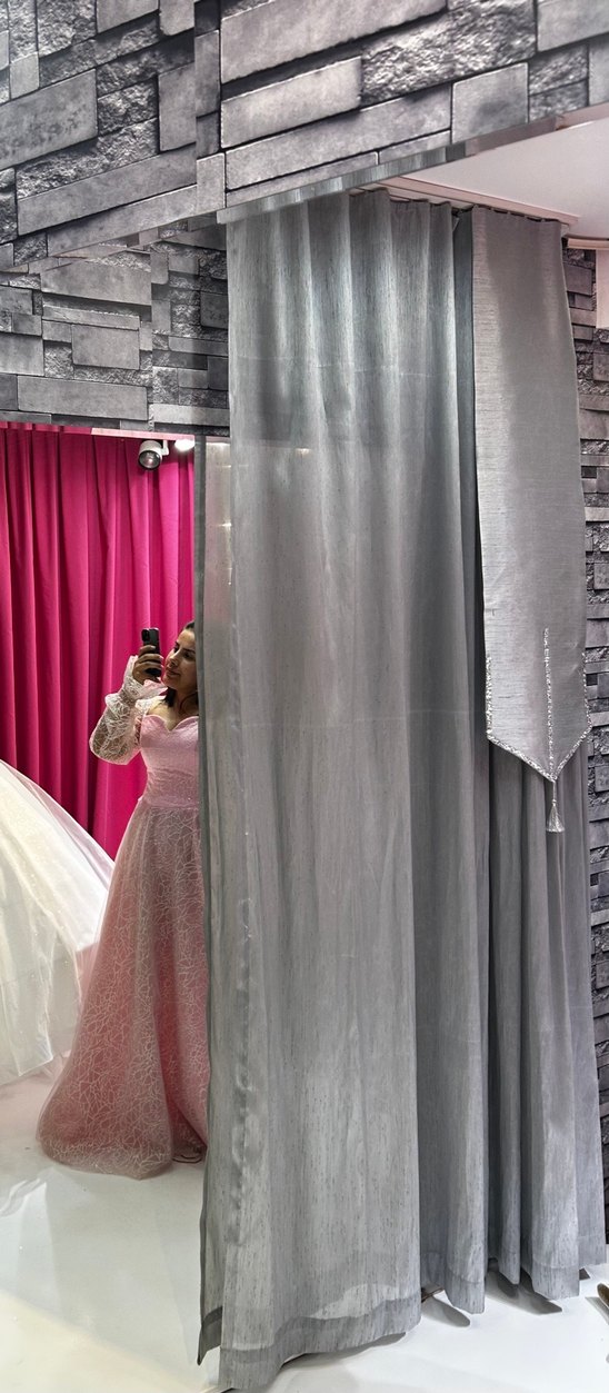 Pembe Dantel Uzun Kollu Midi Abiye - Görsel 3