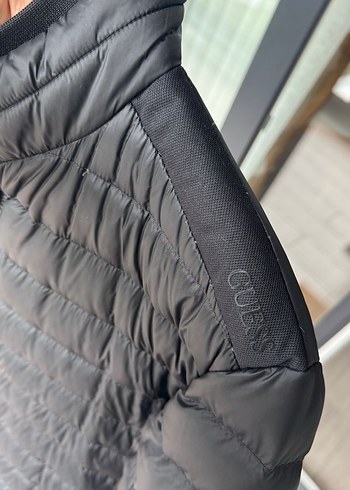 Siyah  guess Fermuarlı Erkek Mont - Görsel 5