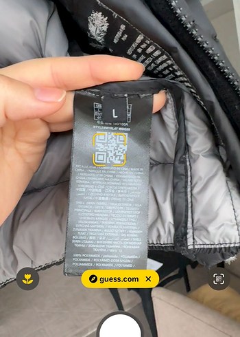 Siyah  guess Fermuarlı Erkek Mont - Görsel 4