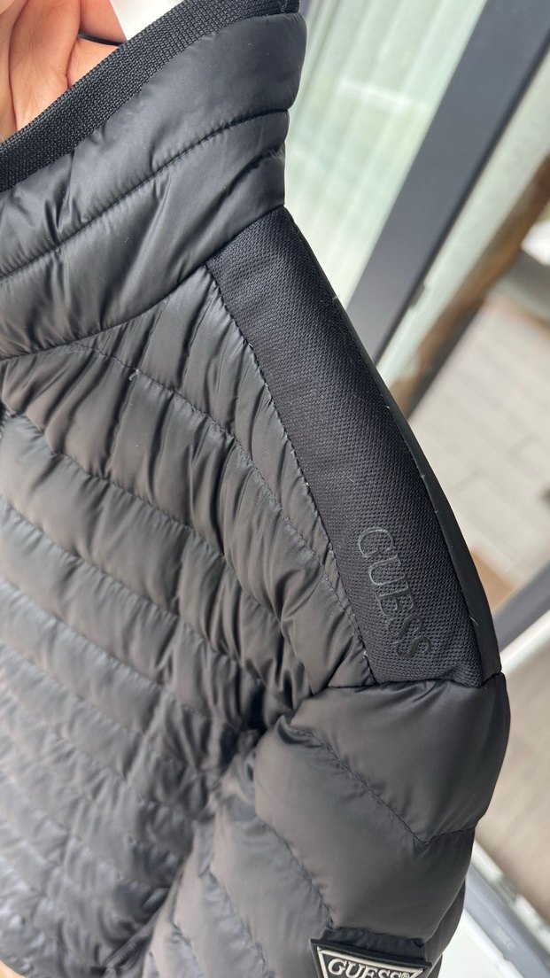 Siyah  guess Fermuarlı Erkek Mont - Görsel 5