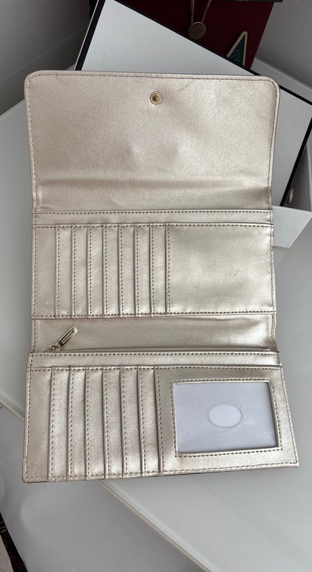 Guess Nakışlı Pembe Deri Kadın Cüzdan - Görsel 3